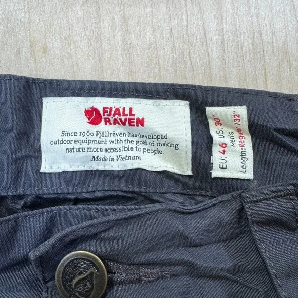 Fjallraven Vidda Pro Ventilated Trousers Mens 30 Dark Grey Black F87178 NWT